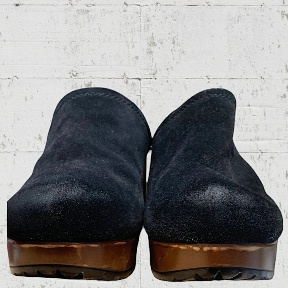 Crown Vintage Black Suede Cami Clogs Size 8 - Picture 8 of 9